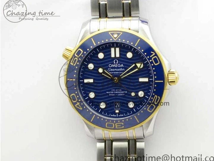 0503 2018 Seamaster Diver 300M SS YG VSF 1:1 Best Edition YG Bezel Blue Dial on SS YG Bracelet A Effortless 7897